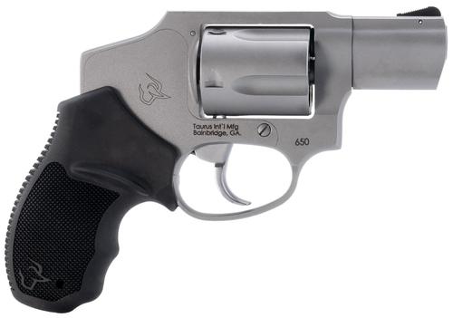 Taurus 650 Revolver 2650129, 357 Mag, 2", Black Rubber Grip, Stainless Steel Finish, 5rd