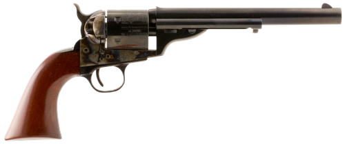 Taylors 1872 Open-Top Single Action Revolver 0903, 38 Special, 7.5", Walnut Army Sized Grips, Case Hardened Finish, 6 Rds