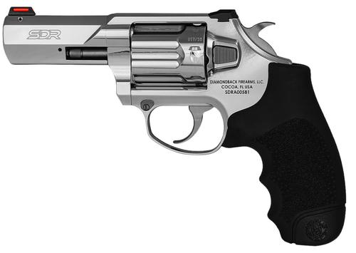 Diamondback SDR Revolver DB0700S703, 357 Mag, 3", Black Hogue Rubber Grips, Stainless Steel Finish, 6 Rds