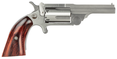 North American Ranger II Revolver 22MR250, 22 Mag, 2.50", Wood Boot Grip, Stainless Finish, 5 Rd