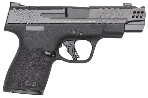 Smith and Wesson Performance Center Shield Plus Optic Ready Pistol 14410, 9mm Luger, 4in, Textured, Black Finish, 10 Rds