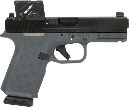 Ruger RXM Pistol 19461, 9mm, 4", Magpul EHG Gray Frame, Nitride Slide, w/Aimpoint COA Red Dot, 15 Rd