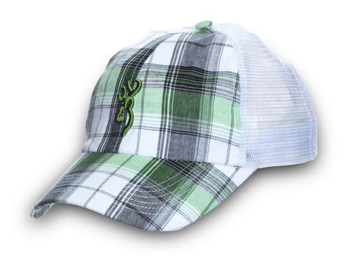 Men's Mad Plaid Mesh Back Cap 308345641, Green/White