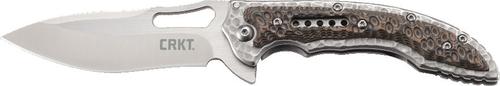 Columbia River Fossil Compact Folding Kinfe w/Plain Edge & Stainless Steel/G10 Grip (5460)