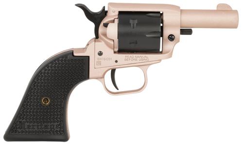Heritage Barkeep Revolver BK22Q2, 22 LR, 2.68", Black Star Polymer Grips, Rose Gold Cerakote Finish, 6 Rds
