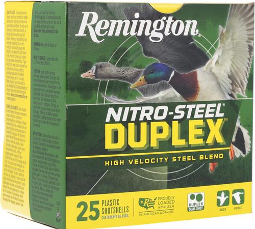 Remington Nitro Steel Shotshells R26645, 12 Gauge, 3", 1 1/4 oz, 1450 fps, #4 Steel Shot, 25 Rds/box