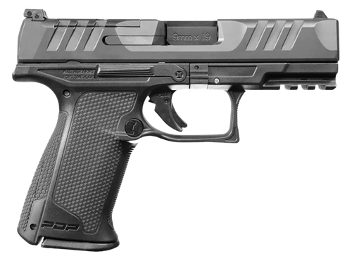 Walther PDP F-Series Pistol 2842734, 9mm Luger, 4", Optic Ready, Textured Polymer Grips, Black Finish, 15 Rds