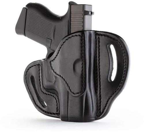 1791 Gunleather Compact Belt Holster, Black, Right Hand (BHCBLKR)