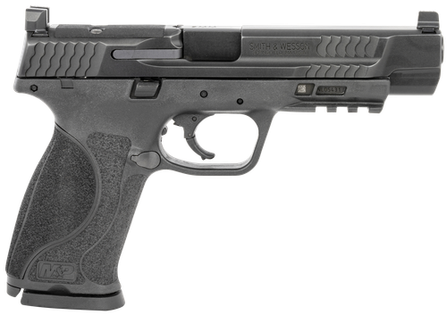 Smith and Wesson M&P M2.0 Optic Ready Pistol, 9mm, 5in, Interchangeable Backstrap Grips, Black Finish, 17 Rds