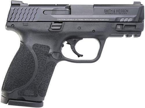Smith & Wesson M&P 9 M2.0 Compact Semi-Auto Pistol 11688, 9mm, 3.6 in, Black Synthetic Grip, Black Finish, 15 Rd