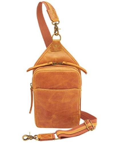 Gun Tote'n Mamas Slingster Minimalist Concealed Carry Sling USA Buffalo Leather (GTM-CZY/106CRML) Caramel