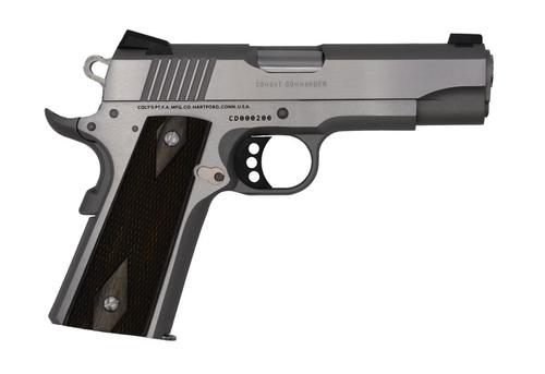 Colt Combat Commander Pistol O4040XE, 45 ACP, 4.25in, Checkered Wood Grips, 8 Rds