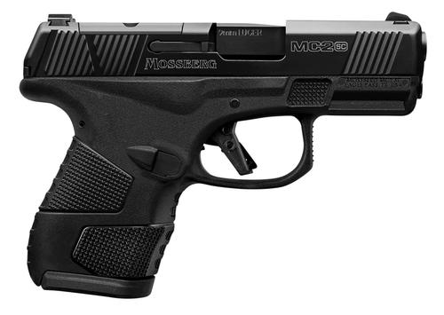 Mossberg MC2sc Sub-Compact Optic Ready Pistol 89046, 9mm Luger, 3.40in, Serrated/Optic Cut Black DLC Stainless Steel Slide & Aggressive Textured Polymer Grips, Matte Black Finish, 10 Rds