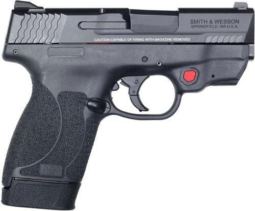 Smith and Wesson M&P45 Shield M2.0 Pistol 12087, 45 ACP, 3.3", Crimson Trace Red Laser, Black Polymer Grips, 7/6 Rds