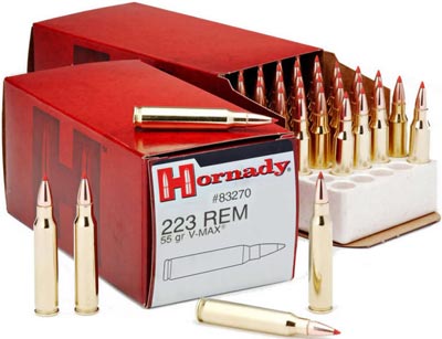 Hornady Varmint Express V-Max CF Rifle Ammunition, 223 Rem, Varmint Express, V-Max, 55 GR, 3240 fps, 50 Rd/bx
