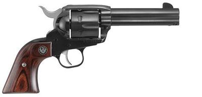 Ruger Vaquero Revolver 5161, 357 Mag/38 SPL/9mm, 4 5/8in, Hardwood Grips, Blued Finish, 6 Rds