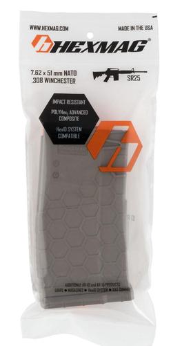 Hexmag AR-10 Magazine, 308 Win/7.62 NATO, 10 Rounds, Polymer, FDE Finish (HX1020SR25FDE)