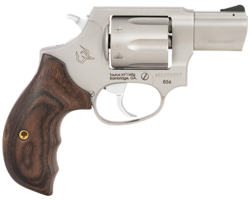 Taurus 856 Revolver 2856029SW, 38 Spl +P, 2", Walnut Grips, Stainless Finish, 6 Rd