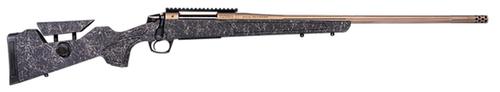 CVA Cascade Long Range Hunter Bolt Action Rifle CR3960F, 7mm Rem Mag, 24" Threaded, Black w/Smoked Bronze Web Synthetic Stock