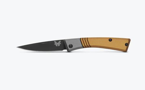 Benchmade Successor Folding Knife w/ Black Drop Point Blade, Burnt Brass Handle (315)