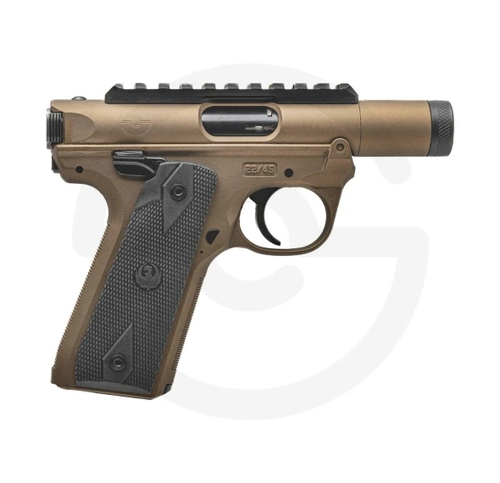 Ruger Mark IV Tactical Pistol 40193, 22 Long Rifle (LR), 3", Black Polymer Grips, Burnt Bronze Hard Coat Anodized Finish, Silencer Shop Exclusive, 10 Rd
