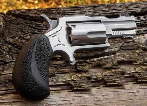 North American Bug Out II Revolver NAA-22M-TB, 22 Mag, 1-5/8in, Black Rubber Grips, 5 Rds