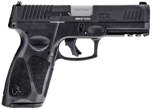 Taurus G3 Pistol 1-G3BSR9041, 9mm, 4in, Textured Grips, Black Finish, 15 Rds