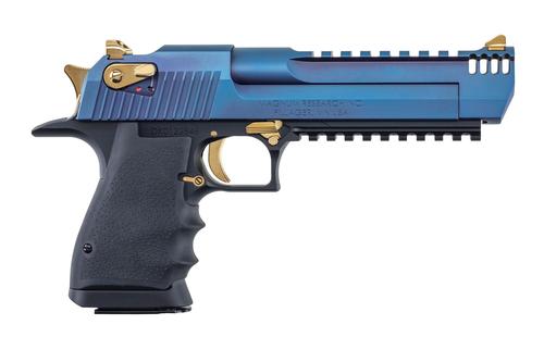 Magnum Research Desert Eagle L6 Pistol DE50L6CBG, 50 AE, 6.0in, Rubber Grips, Carbo Blue PVD, 7 Rds