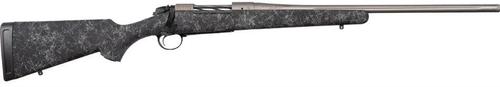 Bergara B-14 Hunter Bolt Action Rifle B14S101D, 308 Win, 18", Black/Grey Webbing Synthetic, Stainless Fluted/Grey Cerokote, 4 Rds