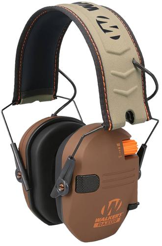 Walker Game Ear Razor Slim Electronic Muff GWP-RSEM-LEB, Brown, 23 dB Noise Reduction Rating