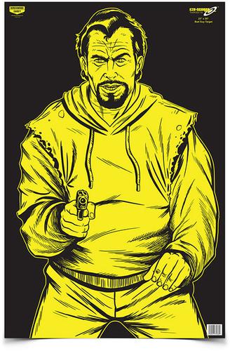 Birchwood Casey Eze-Scorer 25x35 Bad Guy Target, Yellow/Black (37036)