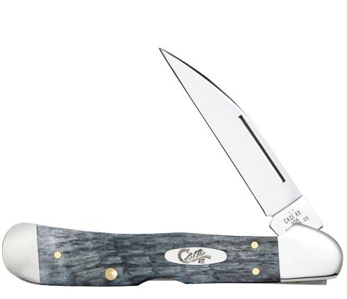 Case Worn Gray Bone Crandall Jig Copperlock Pocket Knife w/Wharncliffe Blade