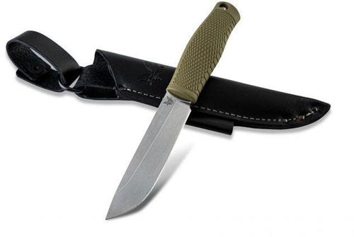 Benchmade Fixed Leuku Knife w/Stainless Drop-Point Blade
