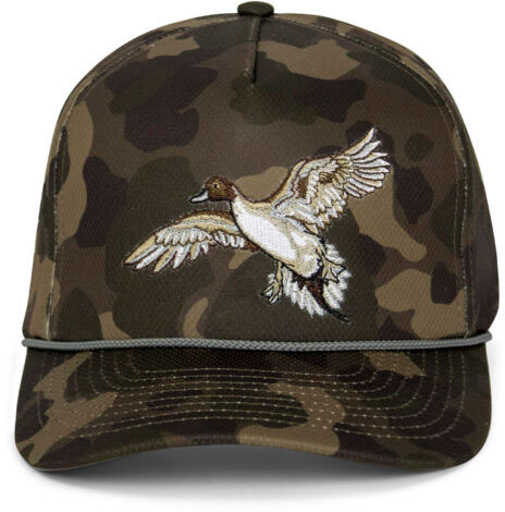 Paramount Outdoors, Pintail Trucker Hat, Old School Dark Camo 5-Panel Brown Mesh (PAO1088-DXX-OSFA)