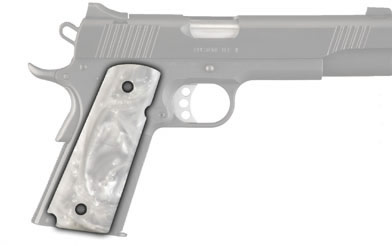 Hogue Colt Govt Pearlized Polymer White Pearl Grip Panels (45318)
