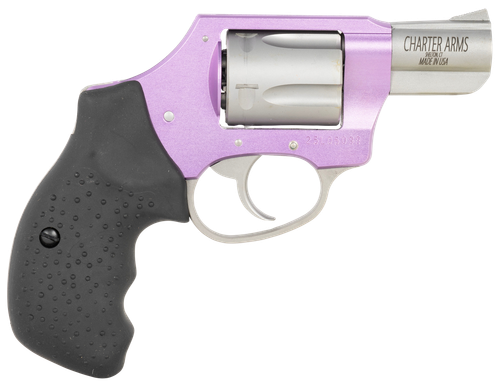 Charter Arms Lavender Lady Revolver 53841, 38 Special, 2", Polymer Grips, 2 Tone Lavender/Stainless Finish, Fixed Sights, 5 Rd