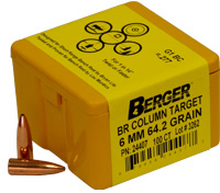 Berger Hunting Bullets 6 MM, .243 Diameter, Match BR Column Target, 100 Per Box (24407), Not Loaded