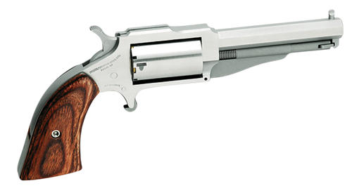 North American 1860 Earl Single Action Revolver 18603, 22 Winchester Magnum Rimfire (WMR), 3", Wood Grips, Stainless Finish, 5 Rds