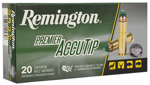 Remington Premier Accutip Rifle Ammunition PRA450B1, 450 Bushmaster, AccuTip, 260 GR, 2180 fps, 20 Rd/bx