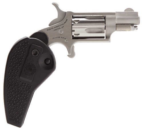 North American Mini-Revolver HGBKLR, 22 LR, 1-1/8", Black Holster Grip, Stainless Finish, 5 Rd