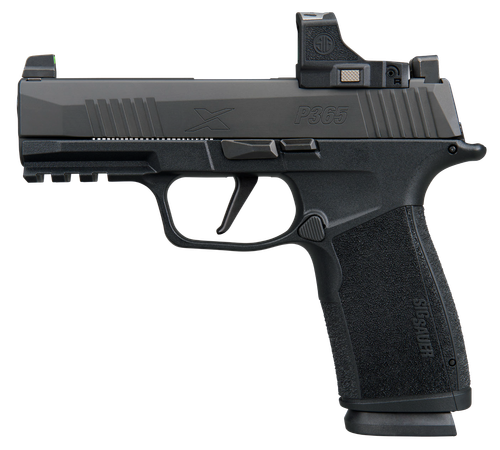 Sig Sauer P365 XMacro w/Optic Pistol, 9mm, 3.70in, Interchangeable Backstrap Grips, Black Finish, 17 Rds