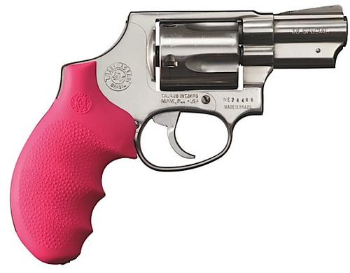 Hogue Taurus Model 85 (SML Frame) Rubber Grip, Pink (67007)