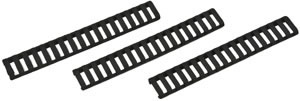 Falcon 4373BK 3-Pack Black Low Profile Rail Cover 18 Slot