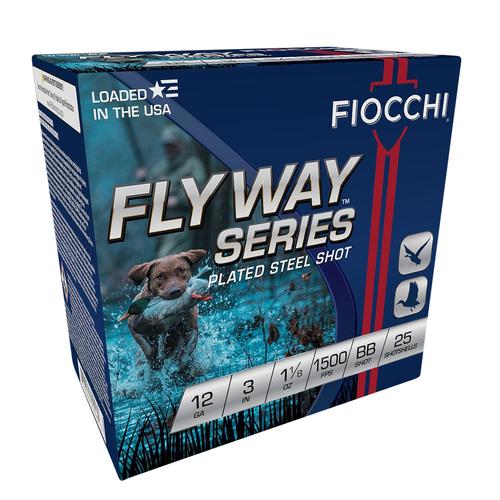 Fiocchi Hunting Speed Steel Shotshells 123STBB, 12 Gauge, 3", 1-1/8 oz, 1500 fps, #BB Steel Shotshells Shot, 25 Rds/Bx