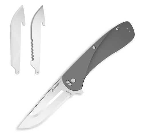 Outdoor Edge Razor VX® 1 | ALUMINUM 3.0" Replaceable Blade | Spring Assisted | Every Day Carry Knife