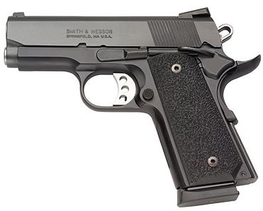 Smith & Wesson 1911 Pro Semi-Auto Pistol 178020, 45 ACP, 3 in, Synthetic Grip, Matte Black Finish, 7 Rd, Adj Sights