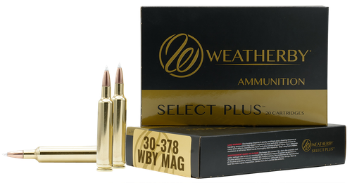 Weatherby Select Plus Rifle Ammunition H303220ELDX, 30-378 Weatherby Mag, Hornady ELD-X, 220 gr, 3500 fps, 20 Rd/Bx