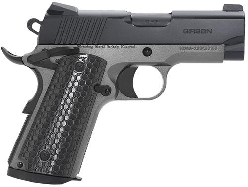 EAA MC1911 SC Untouchable Pistol 392067, 9mm Luger, 3.40in, Black Polymer Grips, Stainless Finish, 7 Rds