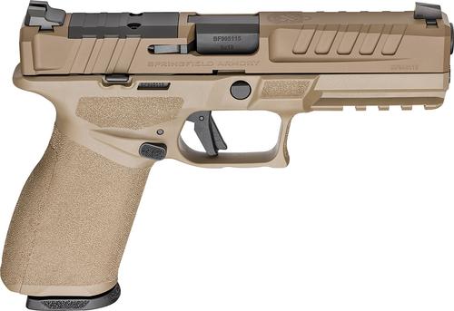 Springfield Echelon Gear Up 25 Package Optic Ready Pistol EC9459FUGU25, 9mm Luger, 4.50in, Textured, Flat Dark Earth Cerakote Finish, 20 Rds