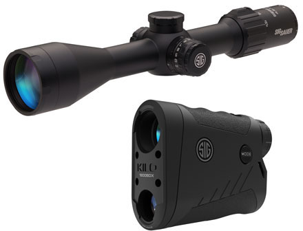 Sig BDX Combo Kit Sierra 3BDX/ Kilo 2200BDX LRF SOK22BDX01, 4.5-14x50mm, 6x20mm, Graphite